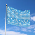 Winter Ski Knitting Pattern Print Polyester Flag