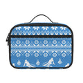 Winter Ski Knitting Pattern Print Portable Lunch Bag