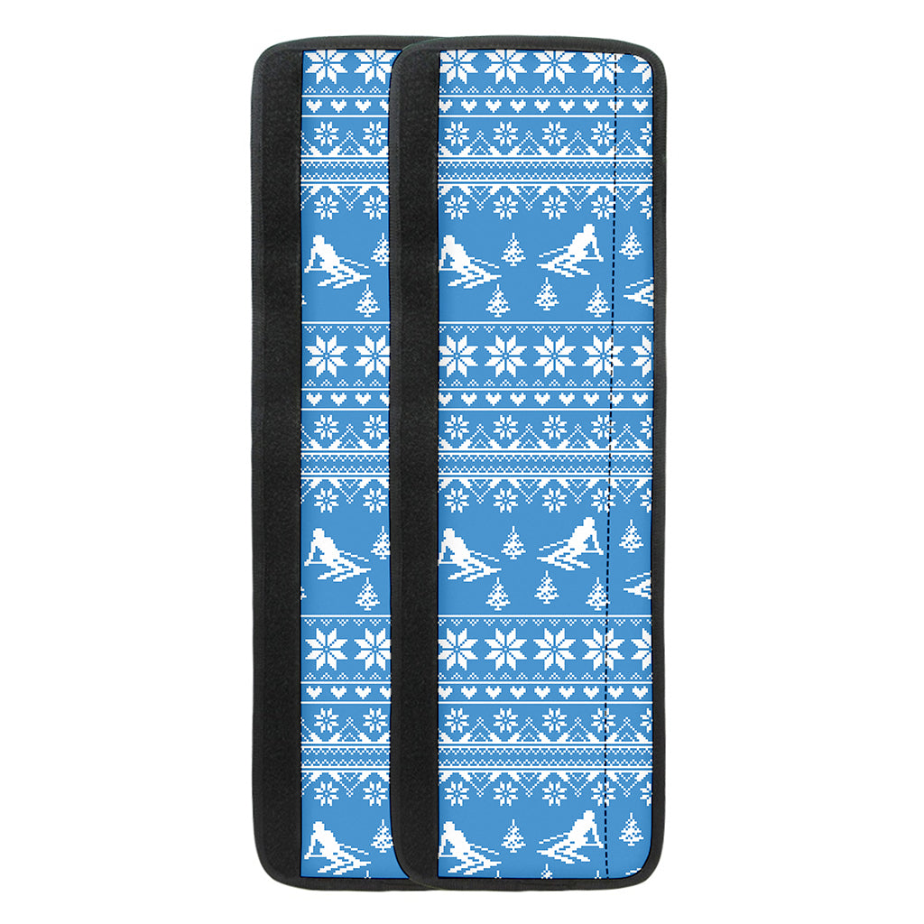 Winter Ski Knitting Pattern Print Refrigerator Handle Covers