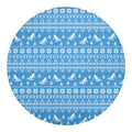 Winter Ski Knitting Pattern Print Round Blanket