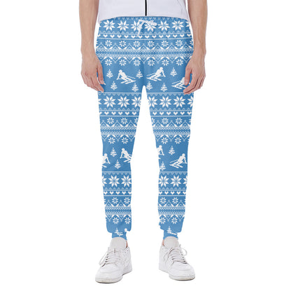 Winter Ski Knitting Pattern Print Scuba Joggers