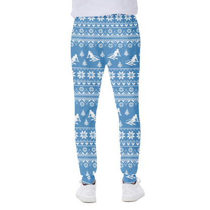 Winter Ski Knitting Pattern Print Scuba Joggers