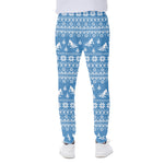 Winter Ski Knitting Pattern Print Scuba Joggers