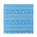Winter Ski Knitting Pattern Print Silk Bandana