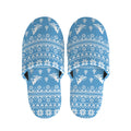 Winter Ski Knitting Pattern Print Slippers