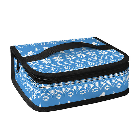 Winter Ski Knitting Pattern Print Small Lunch Bag