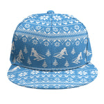 Winter Ski Knitting Pattern Print Snapback Cap