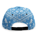 Winter Ski Knitting Pattern Print Snapback Cap