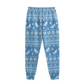 Winter Ski Knitting Pattern Print Sweatpants