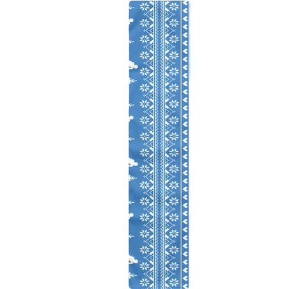 Winter Ski Knitting Pattern Print Table Runner