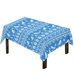 Winter Ski Knitting Pattern Print Tablecloth