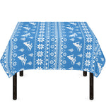 Winter Ski Knitting Pattern Print Tablecloth