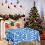 Winter Ski Knitting Pattern Print Tablecloth