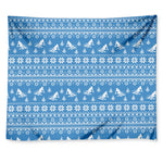 Winter Ski Knitting Pattern Print Tapestry