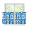 Winter Ski Knitting Pattern Print Tier Curtains