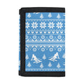 Winter Ski Knitting Pattern Print Trifold Wallet