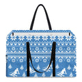 Winter Ski Knitting Pattern Print Utility Tote Bag