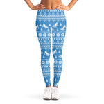Winter Ski Knitting Pattern Print Women's Leggings