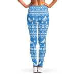 Winter Ski Knitting Pattern Print Women's Leggings