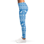 Winter Ski Knitting Pattern Print Women's Leggings