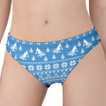 Winter Ski Knitting Pattern Print Women's Panties