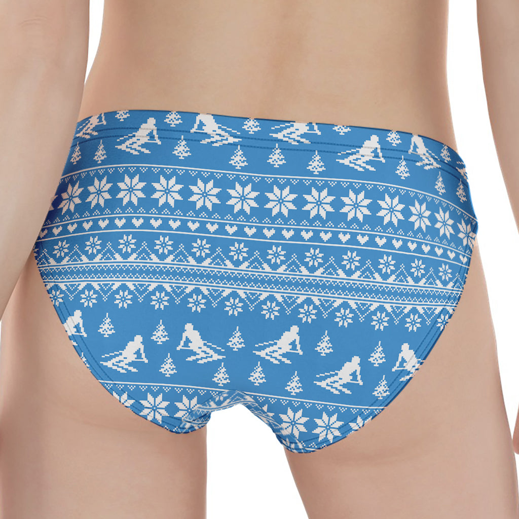 Winter Ski Knitting Pattern Print Women's Panties