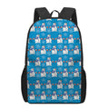 Winter Snowman Pattern Print 17 Inch Backpack