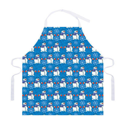Winter Snowman Pattern Print Adjustable Apron