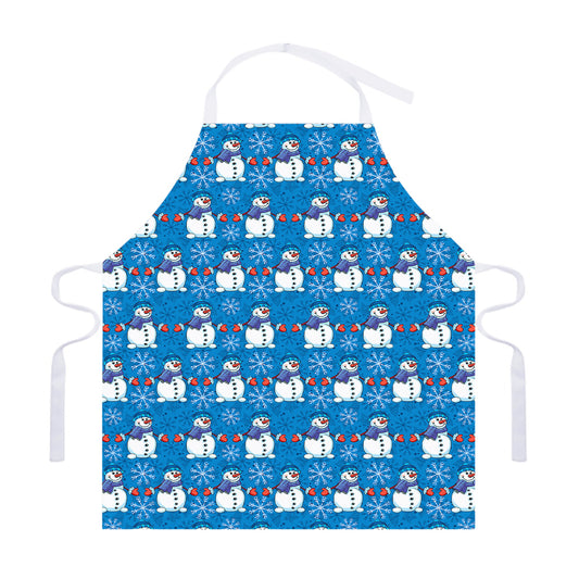 Winter Snowman Pattern Print Adjustable Apron