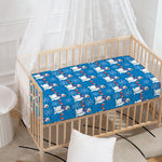Winter Snowman Pattern Print Baby Crib Sheet