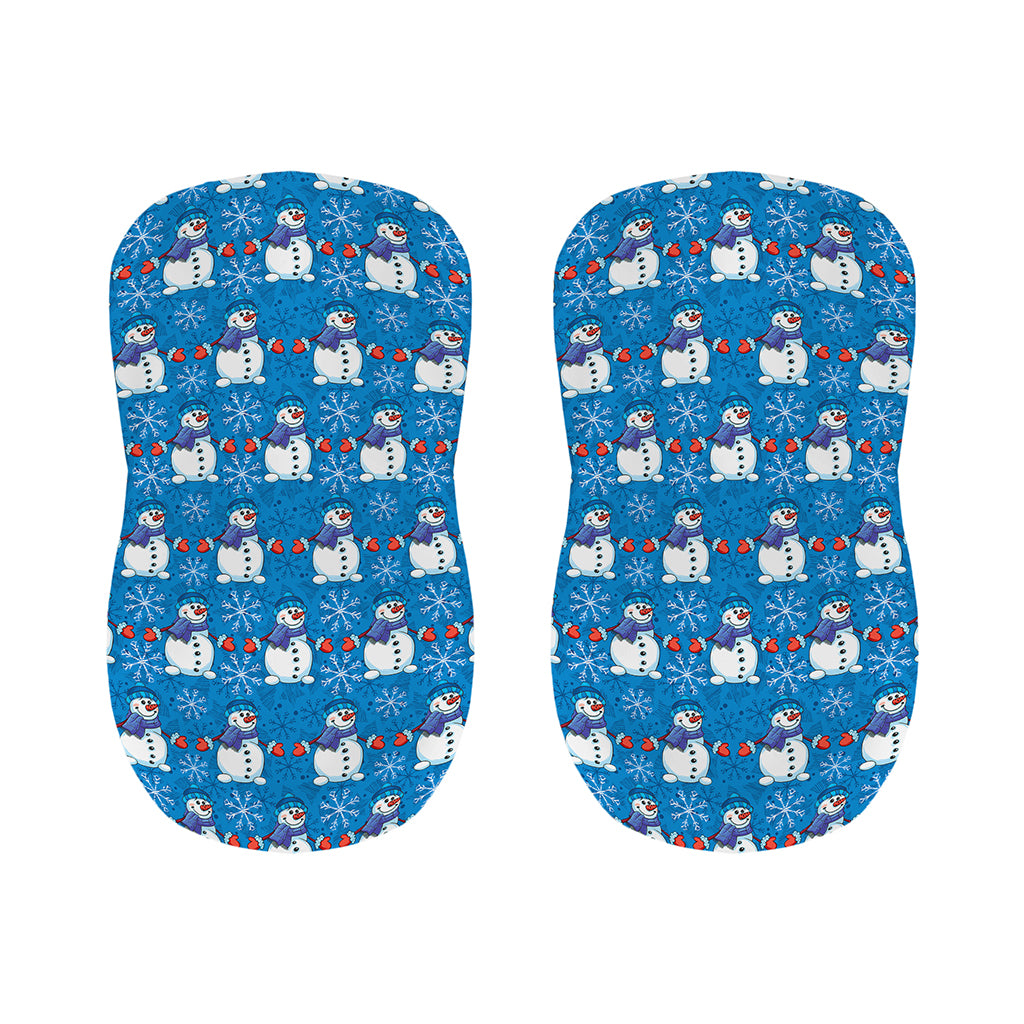 Winter Snowman Pattern Print Bar Stool Covers