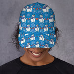 Winter Snowman Pattern Print Baseball Cap