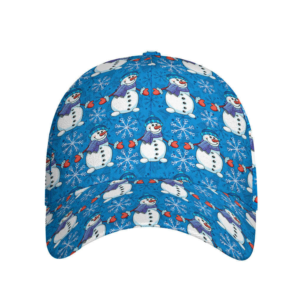 Winter Snowman Pattern Print Baseball Cap