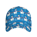 Winter Snowman Pattern Print Baseball Cap