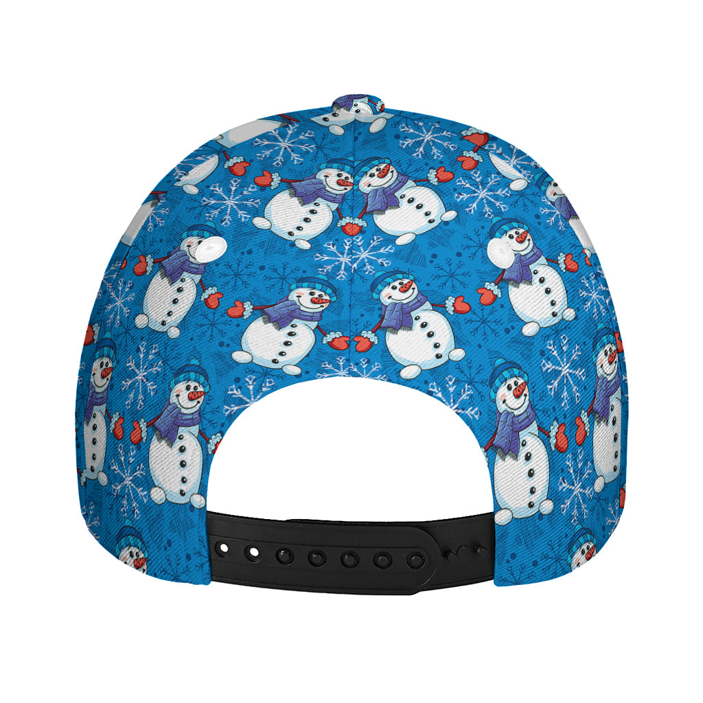 Winter Snowman Pattern Print Baseball Cap