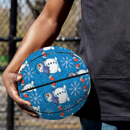 Winter Snowman Pattern Print Basketball