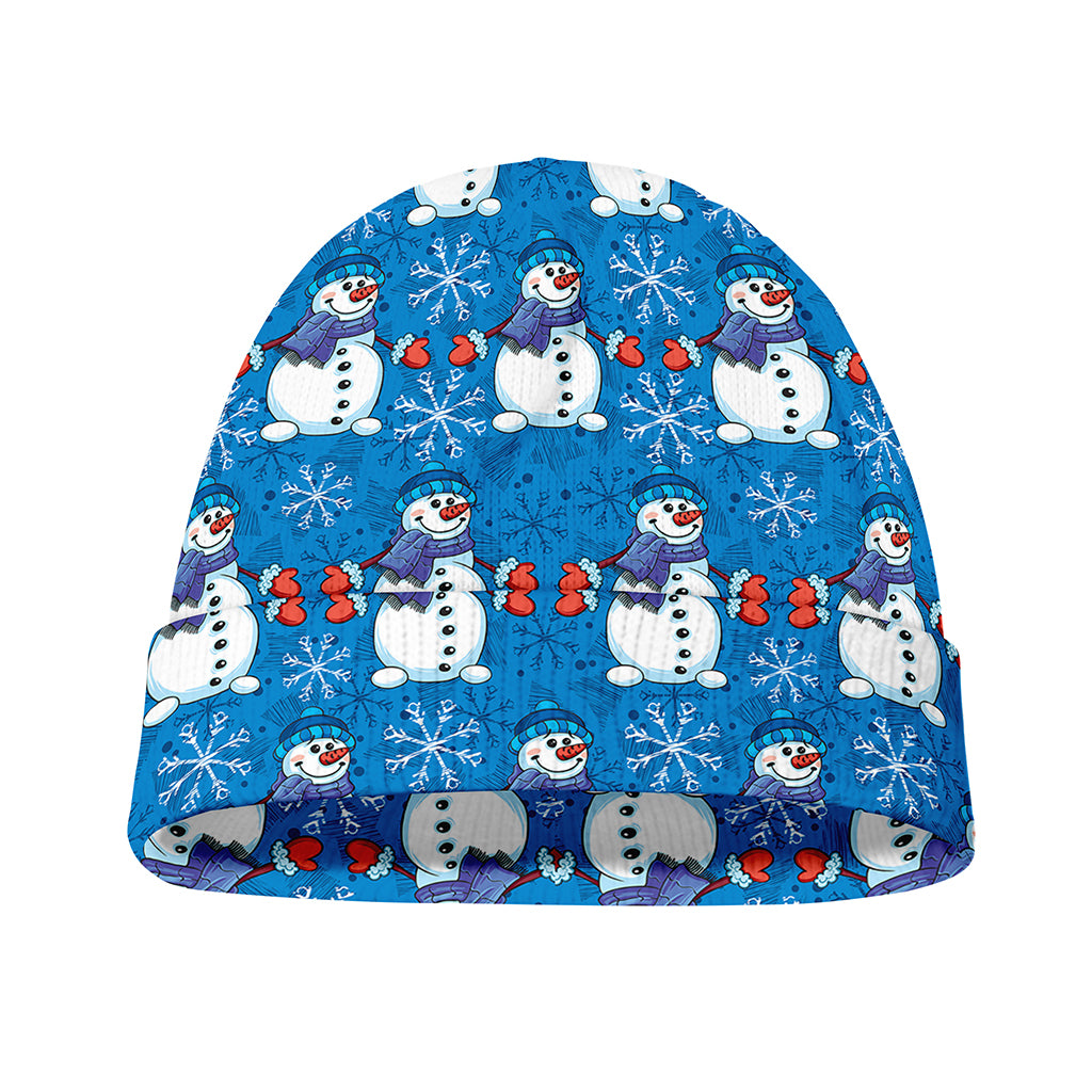 Winter Snowman Pattern Print Beanie