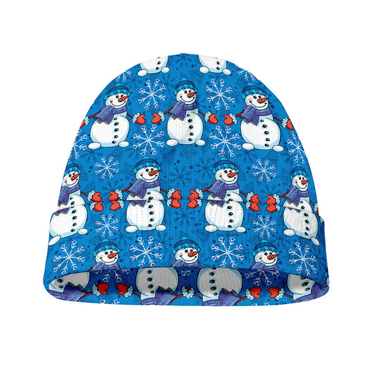 Winter Snowman Pattern Print Beanie