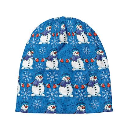Winter Snowman Pattern Print Beanie