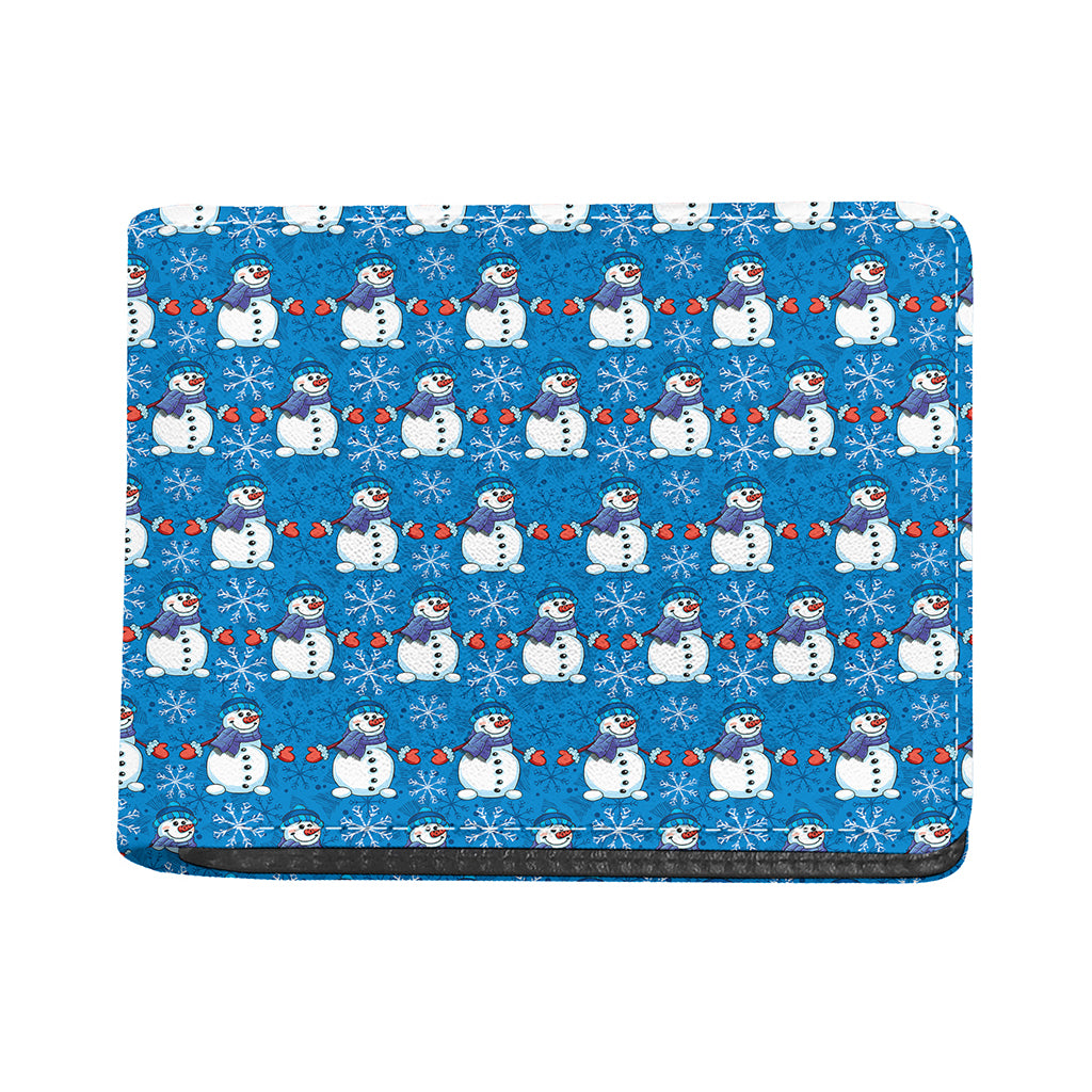 Winter Snowman Pattern Print Bifold Wallet