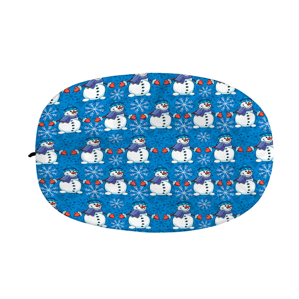 Winter Snowman Pattern Print Car Side Mirror Covers
