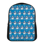 Winter Snowman Pattern Print Casual Backpack