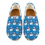Winter Snowman Pattern Print Casual Shoes