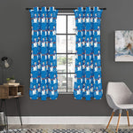 Winter Snowman Pattern Print Curtain