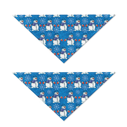 Winter Snowman Pattern Print Dog Bandana