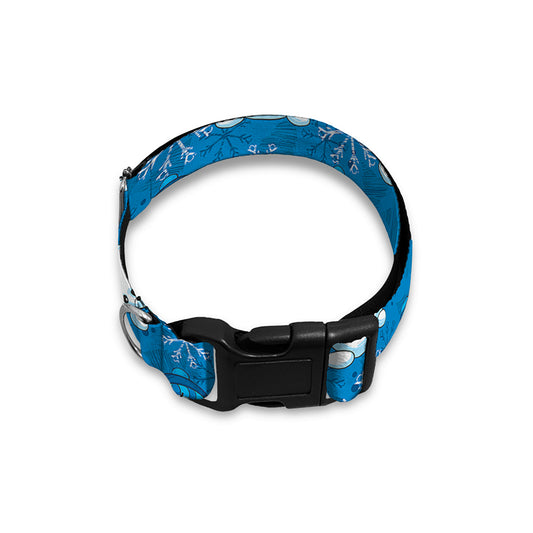 Winter Snowman Pattern Print Dog Collar