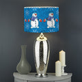 Winter Snowman Pattern Print Drum Lamp Shade