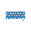 Winter Snowman Pattern Print Extended Mouse Pad