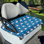 Winter Snowman Pattern Print Golf Cart Seat Cover