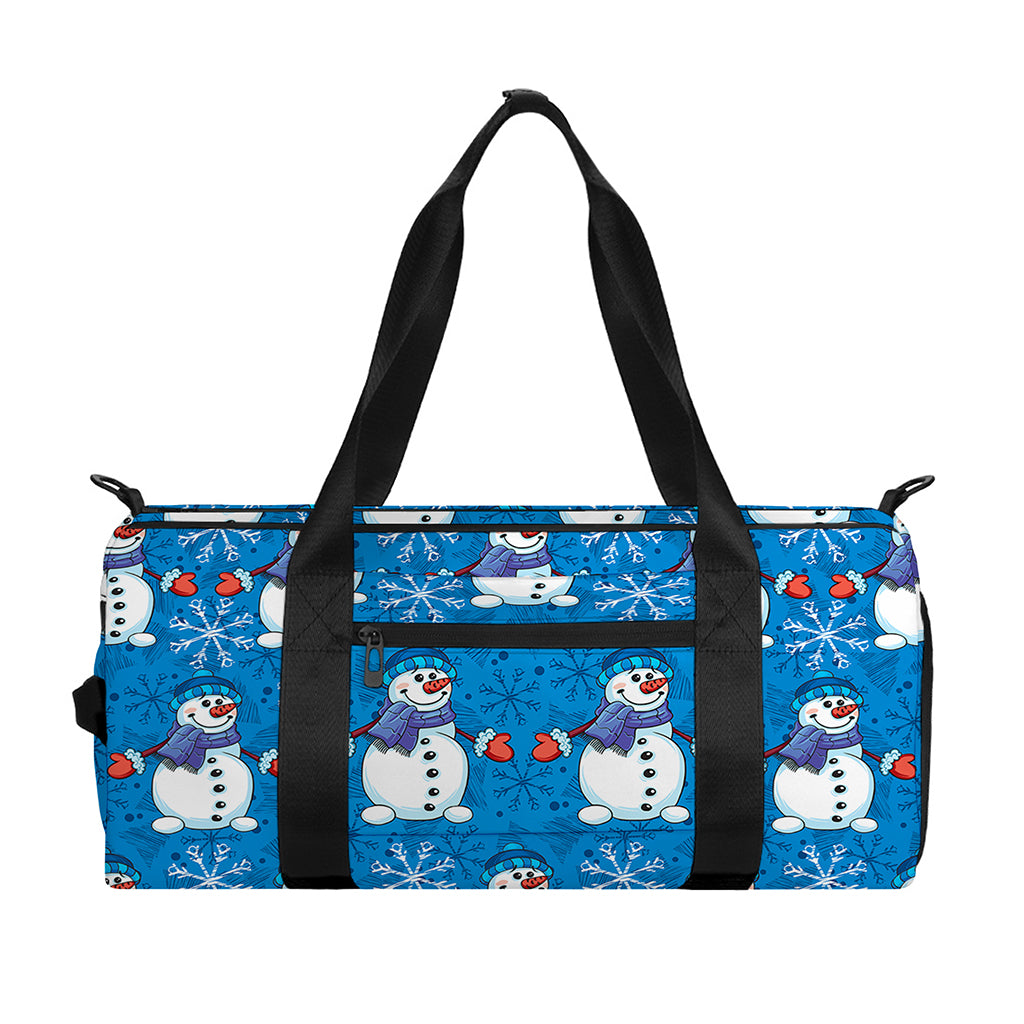 Winter Snowman Pattern Print Gym Bag